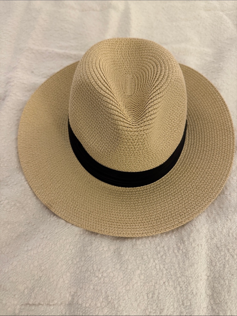 Classic Straw Fedora with Black Band